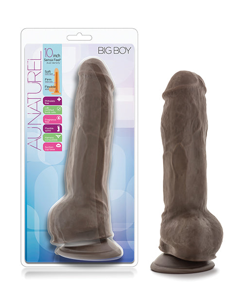 Au Naturel Blush Au Naturel 10" Big Boy Realistic Dildo w/Balls - Chocolate