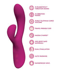 Blush Novelties Blush Quinn Rabbit Vibrator - Burgundy - Image 5