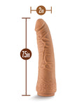 Lock On Blush Lock On 7.5" Hexanite Dildo w/Suction Cup Adapter - Mocha - Image 2