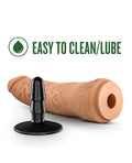 Lock On Blush Lock On 7.5" Hexanite Dildo w/Suction Cup Adapter - Mocha - Image 3