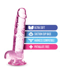 Naturally Yours Blush Naturally Yours 7" Crystalline Dildo - Rose - Image 5
