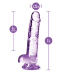 Naturally Yours Blush Naturally Yours 7" Crystalline Dildo - Amethyst - Image 4