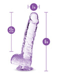 Naturally Yours Blush Naturally Yours 6" Crystalline Dildo - Amethyst - Image 5