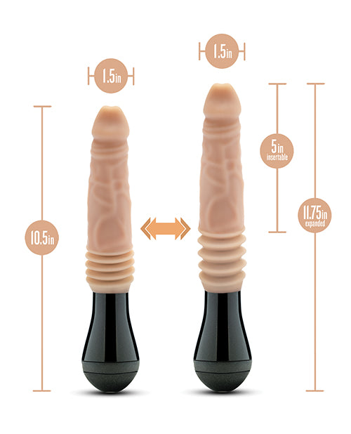Dr. Skin Blush Dr. Skin Silicone Dr. Knight Thrusting Gyrating Vibrating Dildo - Beige