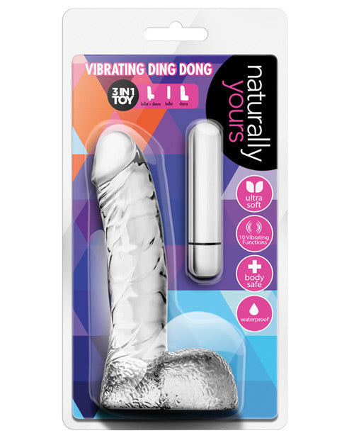 Naturally Yours Blush Naturally Yours Vibrating Ding Dong - Clear