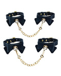 Not Regular Toys Blush Temptasia Ardor Wrist & Ankle Restraints w/Bow - Black - Image 2