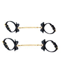 Not Regular Toys Blush Temptasia Ardor Wrist & Ankle Restraints w/Bow - Black - Image 3