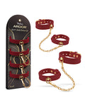 Not Regular Toys Blush Temptasia Ardor Wrist & Ankle Restraints - Red - Image 2