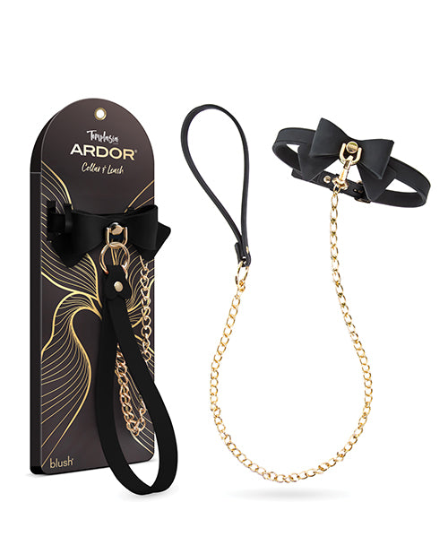 Not Regular Toys Blush Temptasia Ardor Collar & Leash w/Bow - Black