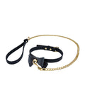 Not Regular Toys Blush Temptasia Ardor Collar & Leash w/Bow - Black - Image 2