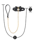 Not Regular Toys Blush Temptasia Ardor Collar & Leash w/Bow - Black - Image 4