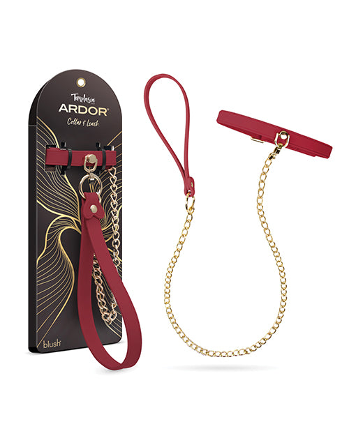 Not Regular Toys Blush Temptasia Ardor Collar & Leash - Red
