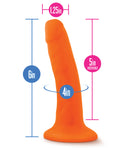 Neo Blush Neo Dual Density 6" Cock - Neon Orange - Image 4