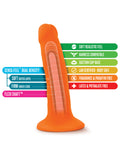 Neo Blush Neo Dual Density 6" Cock - Neon Orange - Image 5