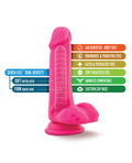 Neo Blush Neo 6" Dual Density Cock w/Balls - Neon Pink - Image 5