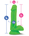 Neo Blush Neo Dual Density 6" Cock - Neon Green - Image 4