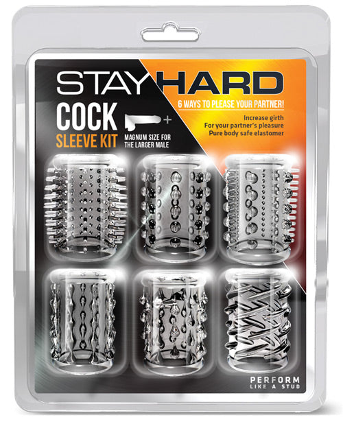 Stay Hard Blush Stay Hard Cock Sleeve Kit - Clear Box of 6
