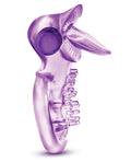 Play With Me Blush Play With Me Lick it Vibrating Double Strap Cockring - Purple - Image 3