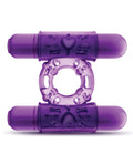 Play With Me Blush Play With Me Double Play Dual Vibrating Cockring - Purple - Image 2