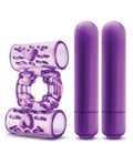 Play With Me Blush Play With Me Double Play Dual Vibrating Cockring - Purple - Image 4