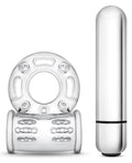 Stay Hard Blush Stay Hard 10 Function Vibrating Bull Ring Cock Ring - Clear - Image 3