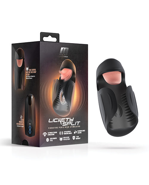Blush Novelties Blush M For Men - Lickety Split - Vibrating Penis Head Stimulator - Black