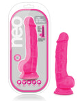 Neo Blush Neo 7.5" Dual Density Cock w/Balls - Neon Pink