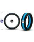 Performance Blush Performance Silicone Go Pro Cock Ring - Black/Blue - Image 4