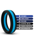 Performance Blush Performance Silicone Go Pro Cock Ring - Black/Blue - Image 5