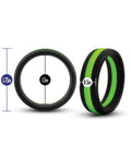 Performance Blush Performance Silicone Go Pro Cock Ring - Black/Green - Image 3