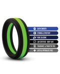 Performance Blush Performance Silicone Go Pro Cock Ring - Black/Green - Image 4