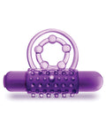 Play With Me Blush Play With Me the Player Vibrating Double Strap Cockring - Purple - Image 2