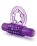 Play With Me Blush Play With Me the Player Vibrating Double Strap Cockring - Purple - Image 3