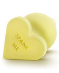 Play With Me Blush Play With Me Naughty Candy Heart Spank Me Plug - Yellow - Image 5