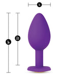 Temptasia Blush Temptasia Bling Plug w/Gem Small - Purple - Image 4