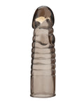 Blue Line Blue Line C & B 6" Ribbed Realistic Penis Enhancing Sleeve Extension - Smoke - Image 2