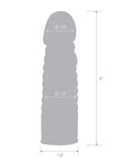 Blue Line Blue Line C & B 6" Ribbed Realistic Penis Enhancing Sleeve Extension - Smoke - Image 3