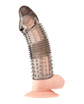 Blue Line Blue Line C & B 6.5" Triple Sensation Penis Enhancing Sleeve Extension - Smoke - Image 2