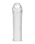 Blue Line Blue Line C & B 6.5" Textured Penis Enhancing Sleeve Extension - Clear - Image 3