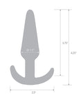 Blue Line Blue Line C & B 4.25" Slim Tapered Butt Plug - Jelly Blue - Image 4