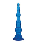 Blue Line Blue Line C & B 6.75" Anal Beads w/Suction Base - Jelly Blue - Image 2