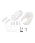 Blue Line Silicone Chastity Cage - White (4)
