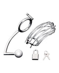 Blue Line Blue Line Cock Cage w/Anal Stimulator - Silver - Image 4