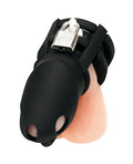 Blue Line Blue Line 2" Silicone Mini Cock Cage With Ball Divider - Black - Image 2