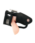 Blue Line Blue Line 2" Silicone Mini Cock Cage With Ball Divider - Black - Image 3