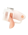 Blue Line Blue Line 2" Silicone Mini Cock Cage With Ball Divider - White - Image 3