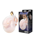 Blue Line Full Restraint Silicone Cock & Balls Chastity Device - 100% Coverage White