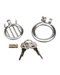 Blue Line Stainless Steel Inverted Micro Jail Time Chastity Cage - Image 4