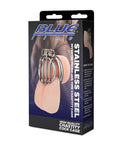 Blue Line Stainless Steel Inverted Micro Jail Time Chastity Cage - Image 5