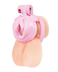 Blue Line Bitchboy Degrading Mini Chastity Cage w/Pussy Shape - Image 2